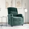 vidaXL Sill&oacute;n reclinable de terciopelo verde oscuro