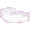 vidaXL Cama box spring con colch&oacute;n y LED terciopelo rosa 160x210 cm