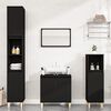 vidaXL Juego de muebles de ba&ntilde;o 4 pzas madera contrachapada negro
