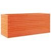 vidaXL Jardinera de madera maciza de pino marr&oacute;n cera 110x40x46 cm