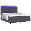 vidaXL Cama Box Spring LED Gris Oscuro y 180 x 200 cm Tela de Pana