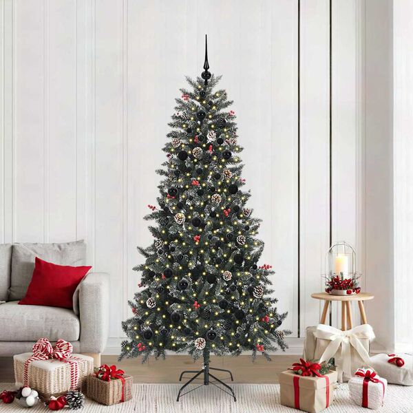 vidaXL &Aacute;rbol de Navidad artificial Verde 210 cm PVC, Pl&aacute;stico y Acero