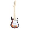 vidaXL Guitarra el&eacute;ctrica para ni&ntilde;os con funda marr&oacute;n y blanco 3/4 30"