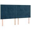 vidaXL Estructura cama con cabecero terciopelo azul oscuro 180x200 cm