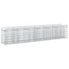 vidaXL Cama elevada de gavi&oacute;n 2 uds. 300 x 50 x 60 cm Plateado