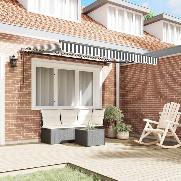 vidaXL Toldo Retr&aacute;ctil Antracita 350 x 200 cm tela