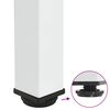 vidaXL Patas para mesa de centro (4 unidades), color blanco, 30-32 cm, acero