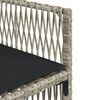 vidaXL Set comedor de jard&iacute;n 5 pzas cojines rat&aacute;n sint&eacute;tico gris claro