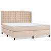 vidaXL Cama box spring con colch&oacute;n cuero sint&eacute;tico capuchino 160x200cm