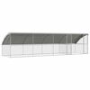 vidaXL Jaula para pollos 4 uds. Plateado 800 x 200 x 200 cm