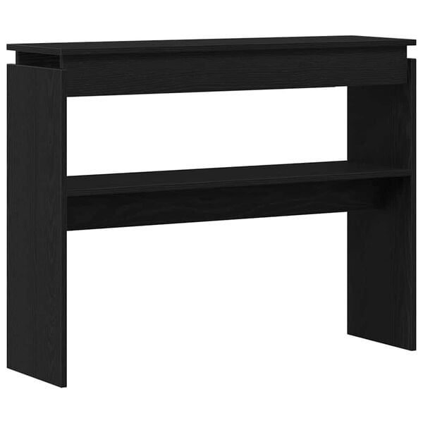 vidaXL Mesa Consola Roble Negro 80 x 30 x 102 cm Madera de ingenier&iacute;a