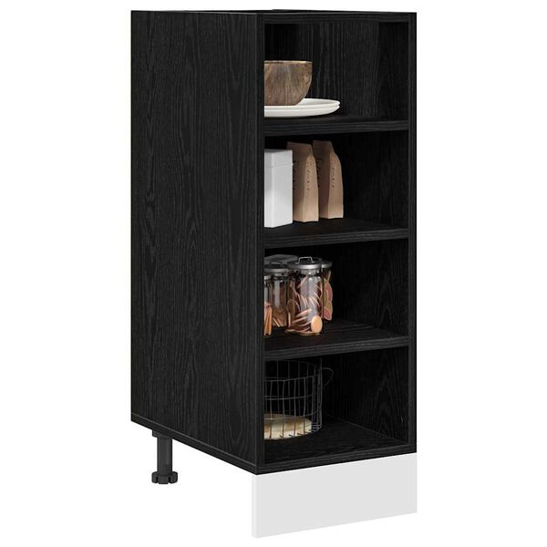 vidaXL Gabinete Base de Cocina Roble negro 30 x 44,5 x 81,5 cm