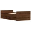vidaXL Estructura de cama con cabecero piecero roble marr&oacute;n 100x200 cm