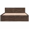 vidaXL Cama con cabecero madera de ingenier&iacute;a marr&oacute;n roble 160x200 cm