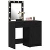 vidaXL Mesa de tocador con cajón 2 pcs Negro 50 x 41 x 135 cm