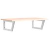 vidaXL Estante de lavabo de pared de acero y madera maciza de roble