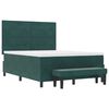 vidaXL Cama tipo Box Spring Verde oscuro 140 x 190 cm Terciopelo