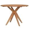 vidaXL Mesa de jard&iacute;n redonda madera maciza de acacia &Oslash;110x75 cm