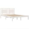 vidaXL Estructura de cama madera maciza blanca 200x200 cm