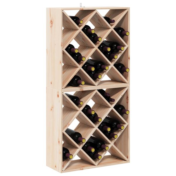 vidaXL Estante de Vino 2 pcs Natural 62 x 25 x 62 cm