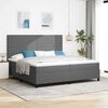 vidaXL Cama tipo Box Spring Gris claro y blanco. 203 x 200 x 128 cm