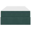 vidaXL Cama con almacenamiento y colch&oacute;n Verde oscuro 100 x 200 cm