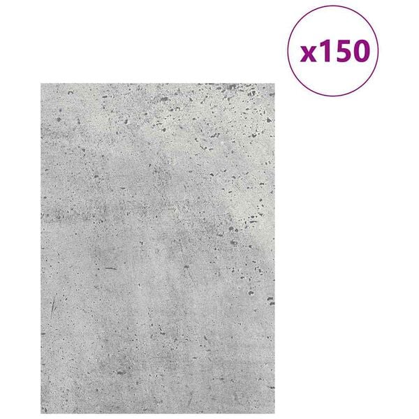 vidaXL Paneles Decorativos 150 pcs Gris Concreto 21 x 30 x 0,27 cm