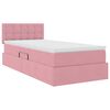 vidaXL Cama con almacenamiento y LED Rosa 90 x 190 cm Terciopelo