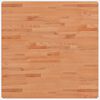 vidaXL Tablero de mesa cuadrado de madera maciza de haya 80x80x1,5 cm
