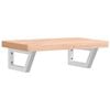 vidaXL Estante de lavabo de pared de acero y madera maciza de haya