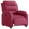vidaXL Sillón reclinable eléctrico de terciopelo rojo tinto