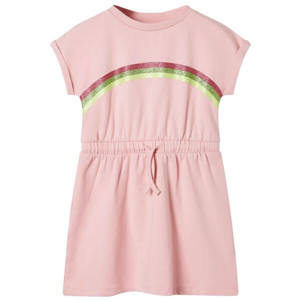 Vestido infantil con cord&oacute;n rosa claro 92