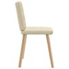 vidaXL Sillas de comedor 4 unidades tela color crema