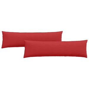 vidaXL Cojines de sof&aacute; 2 pcs Rojo 145 x 40 cm tela