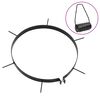 vidaXL Abrazadera para aireador césped con pinchos 5 uds hierro Ø30cm