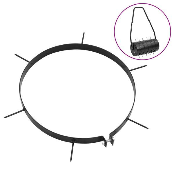 vidaXL Abrazadera para aireador césped con pinchos 5 uds hierro Ø30cm