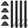 vidaXL Patas de mesa ajustables en 4 alturas negro 710 mm