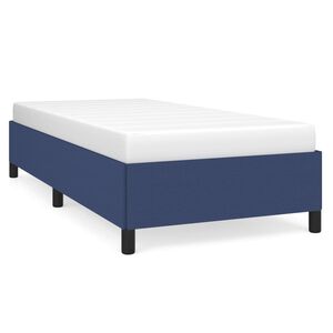 vidaXL Estructura de cama sin colch&oacute;n tela azul 100x200 cm