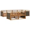 vidaXL Conjunto de sof&aacute;s de exterior 7 uds. Natural