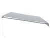 vidaXL Toldo retr&aacute;ctil manual luz LED antracita y blanco 600x350 cm