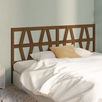 vidaXL Cabecero de cama madera maciza de pino marrón miel 186x4x100 cm