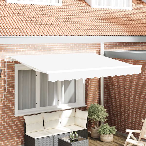 vidaXL Tela de recambio para toldo Blanco 350 x 250 cm Lona