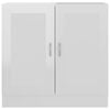 vidaXL Armario de libros contrachapada blanco brillo 82,5x30,5x80 cm