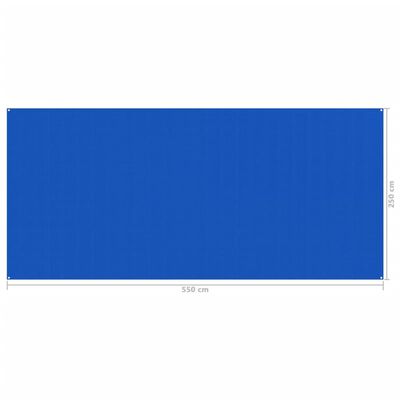 vidaXL Alfombra para tienda de campaña azul 250x550 cm