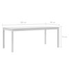 vidaXL Conjunto de comedor 11 piezas madera de pino blanco