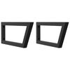 vidaXL Soportes estante de lavabo 2 unidades trapecio acero negro