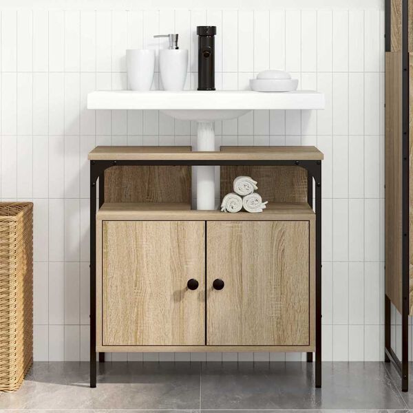 vidaXL Gabinete de Ba&ntilde;o Beige 60 x 30 x 60 cm Madera contrachapada