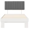 vidaXL Estructura de Cama con Cabecera Tapizada Gris Claro