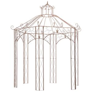 vidaXL P&eacute;rgola de jard&iacute;n marr&oacute;n antiguo 3 m hierro