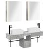 vidaXL Juego de Muebles de Ba&ntilde;o 5 pcs Gris Hormig&oacute;n 53 x 15,5 x 70 cm